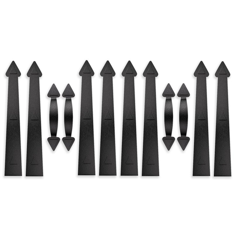 SANKEYTEW Garage Door Magnetic Decorative Hardware Kit  8 Hinges 4 Handles Carriage Accents for 2 Car Garage  Strong Magnets  Color Blackgarage Decorations - Image 1